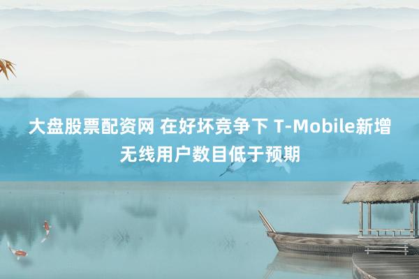 大盘股票配资网 在好坏竞争下 T-Mobile新增无线用户数目低于预期