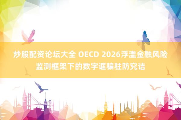 炒股配资论坛大全 OECD 2026浮滥金融风险监测框架下的数字诓骗驻防究诘